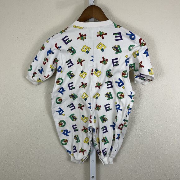 Polkatots Vintage 90s Alphabet Print One Piece Baby 24 Months - Picture 3 of 5